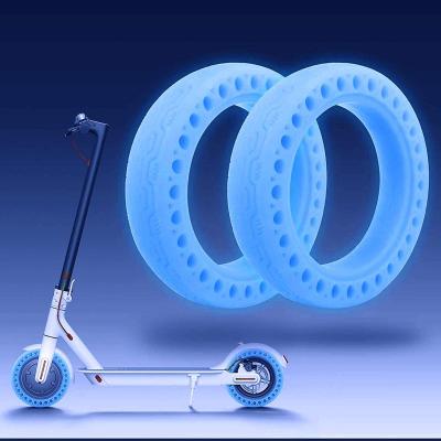 China Scooter 8.5 Inch Luminous Solid Tire for Xiaomi 365 Compatible with Mijia M365 Electric Scooter Explosion Proof Solid Tire Honeycomb Glowing Luminous Tire 8 1/2 for sale