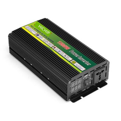 China HICHIP 1500W Inverter Charger Modified Sine Wave Hybrid Solar Power Inverter DC AC 327*150*76mm for sale