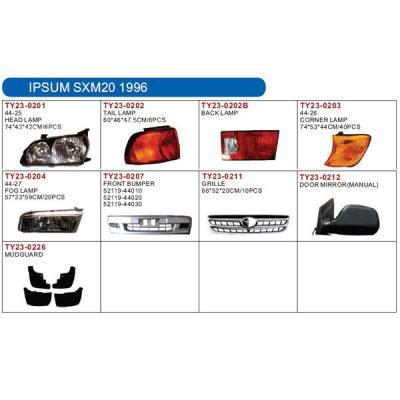 China lamp and auto body parts for IPSUM SXN20 1996 IPSUM SXN20 1996 for sale