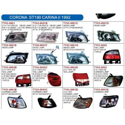 China auto lamp for CROWN ST190 CARINA II 1992 CROWNS ST190 CARINA II 1992 for sale