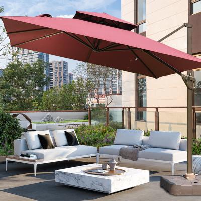 China 2021 Modern Best Selling Waterproof 9ft Roma Patio Outdoor Market Parasols Large Aluminum Garden Umbrella for sale