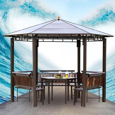 China Weather Pretection Aluminum Hardtop Hexagon Gazebo Custom Gazebo UV Resistant Gazebo All Weather Aluminum All Weather Gazebo for sale