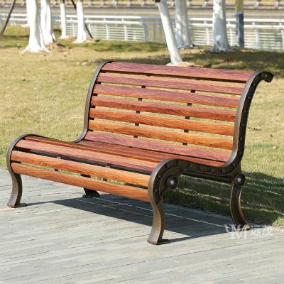 China Weather Resistant Antique Style Cast Aluminum Frame Metal Garden Bench For Backyard Leisure for sale