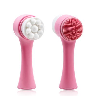 China Good Quality Black Master Wholesale Makeup Remover Cleansing Soft Manual Silicone Face Brush for sale