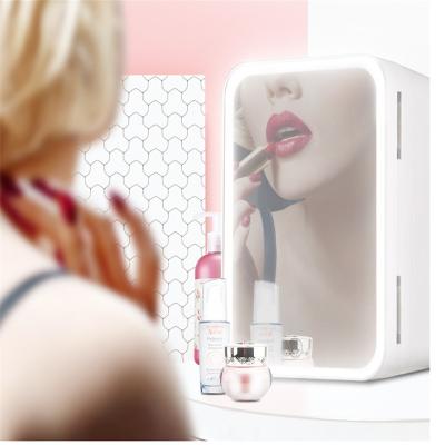 China 8l Modern Cheap White Mirror Mini Beauty Cooler Makeup Refrigerator For Cosmetics for sale