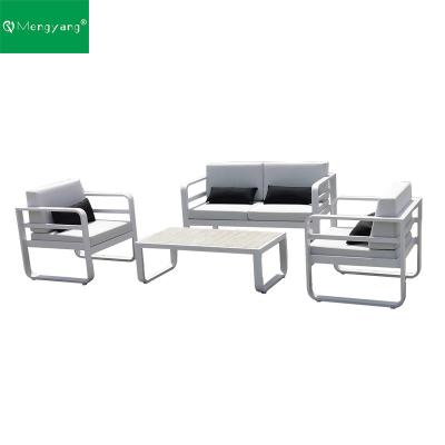 China Lovely modern fashionable modern aluminum metal coffee table patio furniture outdoor garden sofa set for sale