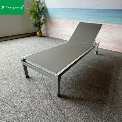 China Modern Aluminum Chaise Lounge Furniture Outdoor Sun Lounger Indoor Lounge With Wheels for sale