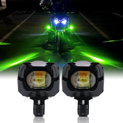 China HCmotion Factory Beam 60W Strobe RGB Muti Color DRL Super High Low Spot Light Motorcycle LED Auxiliary Spotlight for sale