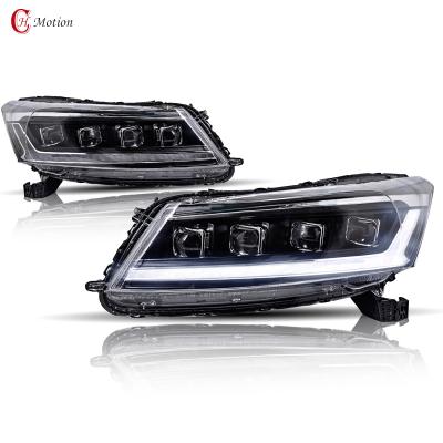 China Automotive Led Headlight HCmotion Factory 8th Gen Blue DRL Sedan Head Lights 2008 2009 2010 2011 2012 2013 4 LED Headlight For Honda Accord for sale