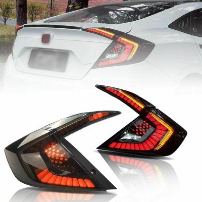 China Autolamp HCmotion Factory New Animation 2016 Modified Rear Tail Lamp LED 2017 2018 2019 2020 202110th Sedan Assembly Taillights For Honda Civic for sale