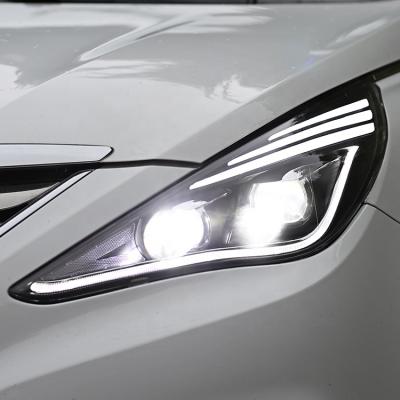 China Factory Auxiliary Accessories HCmotion High Beam 6th GEN Front Lights Sedan 2010 2011 2012 2013 2014 Full LED i45 Head Lamp For Hyundai Sonata for sale