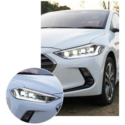 China Automotive Led Headlight HCmotion Manufacturer 6th Gen Avante Animation DRL Head Lights 4 LED Lens 2016 2017 2018 Front Lamps For Hyundai Elantra for sale