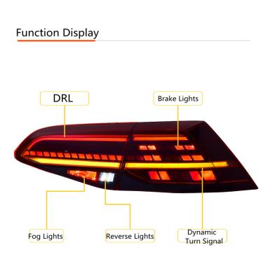 China Modified Autolamp HCmotion Wholesales Sequential Turn Signal Golf 7 7.5 MK7.5 LED Tail Lights Lamp 2013-2020 Rear Rear For VW Golf MK7 for sale