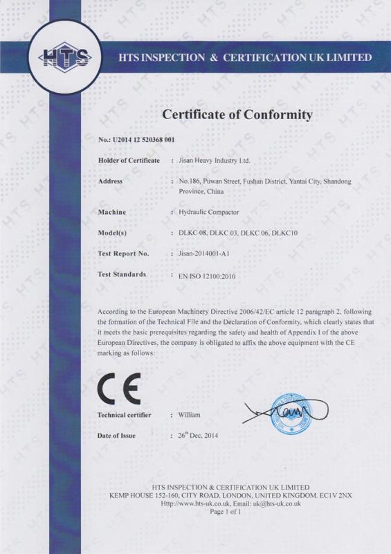 CE - Yantai Jisan Heavy Industry Ltd.