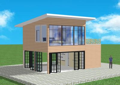 China Q355B Q235B Steel Structure Housing Windproof Lightweight Steel Frame Villa for sale