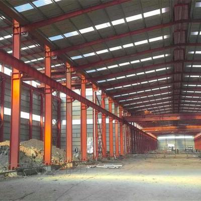 China High Strength Bolt Metal Workshop Color Steel Sheet Gutter And Optional Crane for sale