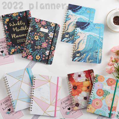 China 2022 Manufacturer Wholesale Custom Recycled Daily Monthly Weekly Planner Diary Book Dairy Spiral Business Personal Notebook for sale