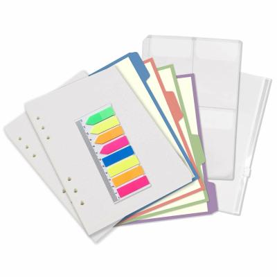 China Eco-Friendly A5 6 Ring Binder Planner Inserts 100 Sheets Dotted Refill Paper Gift Printed for sale