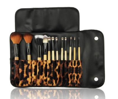 China Cepillo sintético de madera del maquillaje del pelo del sistema de cepillo del maquillaje de MSDS 12piece en venta