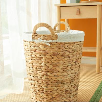 China Minimalist Style Home Decorative Laundry Basket Storage Bamboo Basket OEM ODM for sale