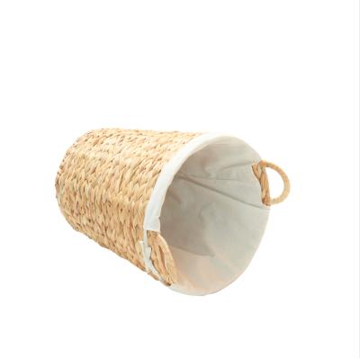 China Minimalist Customized Bamboo Wood Wicker Laundry Basket OEM / ODM for sale