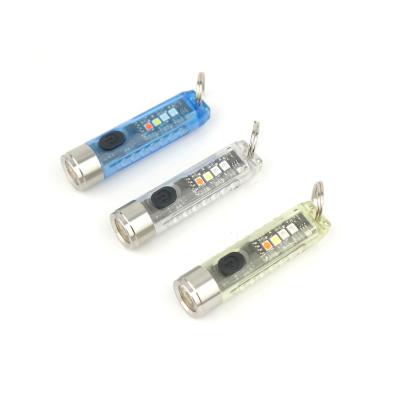 China Emergency Mini Torch USB Pocket Rechargeable Light Small Key Chain Light With UV Light for sale