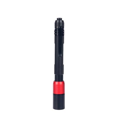 China Clip Flashlight Supplier Red Color USB Aluminum Alloy Rechargeable Work Led Pen Light With Clip for sale