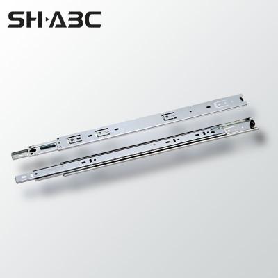 China Full Extension Ball Bearing Light Slide 3 Fold Telescopic Rail Channel Runner 3 Fold Drawer Slide for sale