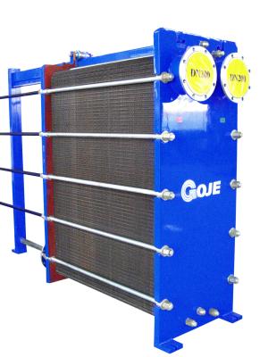 China Blue Flat Plate Heat Exchanger , Hot Water Plate Type Exchanger For Wastewater Food Pharmacy Factory for sale