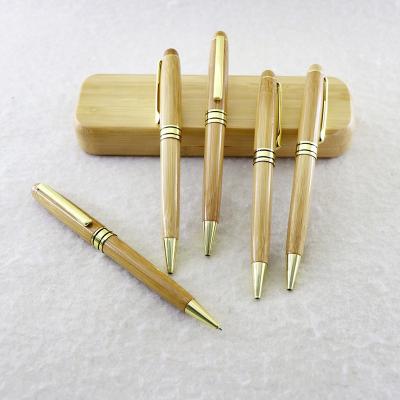 China office & School Pen Factory Price Environmental Friendly Natural Bamboo Pen With Custom Logo Or OEM Ballpoint Pen for sale