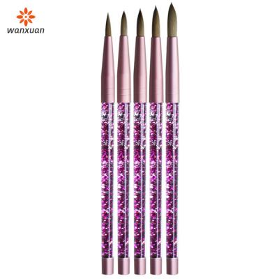 China Crystal Nail Brush Wholesale Nail Sweep Nail Art Brush Set of Mink Crystal Pen Nylon Hair Acrylic Crystal for sale