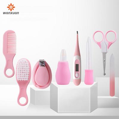 China ABS 8Pcs Baby Care Accessories Set Shampoo Massage Brush Baby Safety Comb Dropper Driver Care Accessories Baby Nail Trimmer for sale