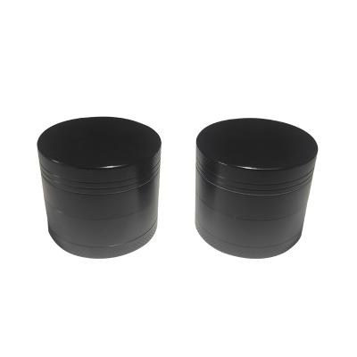 China JR Zinc Alloy 40mm Black Grinder 4 Pieces Tobacco Herb Grinder Custom Black Grinder Smoke Logo for sale