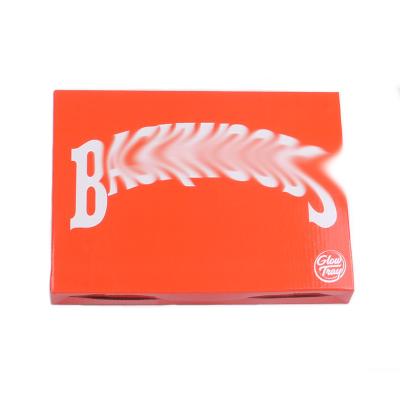 China Custom Plastic LOGO Backwood Tray Smoke Herb LED Tray Tobacco Led Rolling Backwood Tray for sale