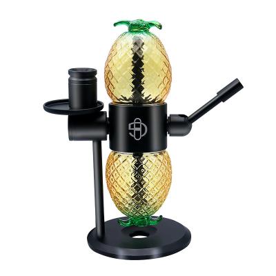 China Single 360 ​​Glass Hookah Gravity Water Smoking Product Pineapple Glass Tube Pineapple Gravity Shisha Hookah for sale