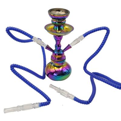 China 2022 Arabic Stainless Steel Rainbow Aluminum Glass Tobacco Hookah Shisha For Bar Party Hookah Accessories for sale