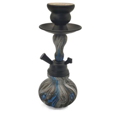 China JR Traditional Heavy Metal Handmade Tri Narguile Pipes Stainless Steel Glass Hookahs for sale