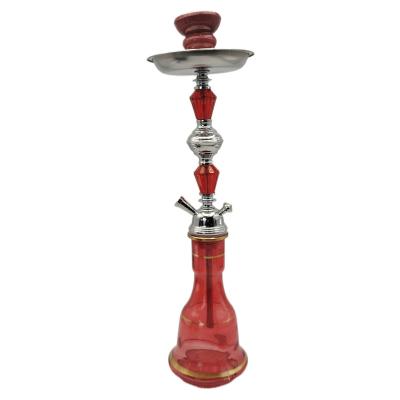 China Custom Aluminum Logo Hookah Shisha High Quality Double Hose Shisha Amazon Stainless Steel Glass Hookah for sale