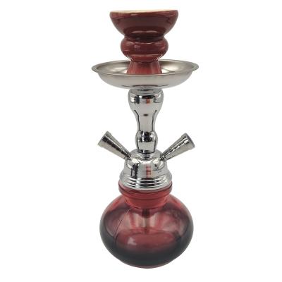 China Stainless Steel Double Hose Hookah Accessories Shisha Smoking Hookah Mini Wholesale Arabian Hookah Set for sale