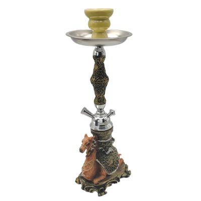 China 2022 new design stainless steel resin camel hookah set arabic hookah stainless steel shesha hookah camel resin for sale