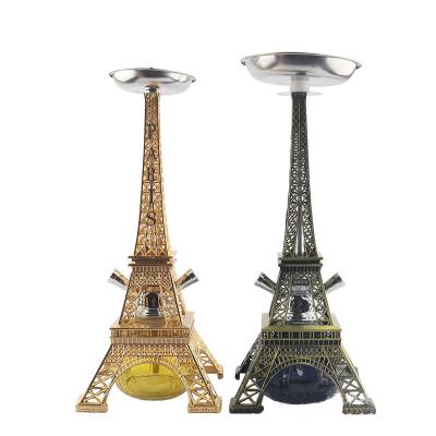 China 2022 New Creative Stainless Steel France Eiffel Tower Hookah and Set of Eiffel Stainless Steel Hookah for sale