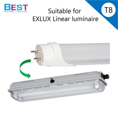 China Desk Double End LED T8 Lamp Work With Electronic Ballast In EXLUX 6001 Series Explosion Proof Linear Light Fixture for sale