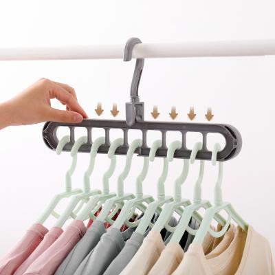 China Can Rotate 360 ​​Degree 9 Holes Hangers Closet Organizer Space Saving Magic Storage Hangers For Clothes for sale