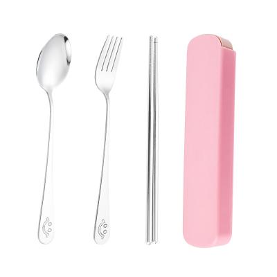 China Silverware Travel Camping Sustainable Reusable Cutlery Set Stainless Steel Flatware Cutlery Set for sale