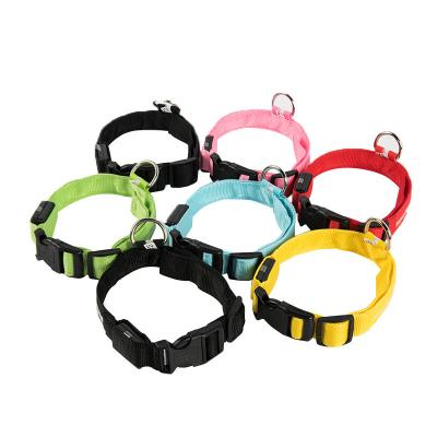 China Pet Supplies Classic Anti-lost Night Design LED Flashing Light Collar USB Charging Rechargeable Pet LED Collar Dog Collar for sale