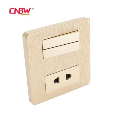 China Classic residential/general purpose wall socket with industrial neon socket and telephone socket multiple socket for sale