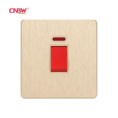 China 1 PC Panel 1 Gang Small Button 20A DP Electric Wall Switch With Indicator for sale