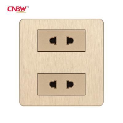 China Industrial Wall Outlet Set Double 2 Pin Plugs 4 Hole Sound Electrical Socket for sale