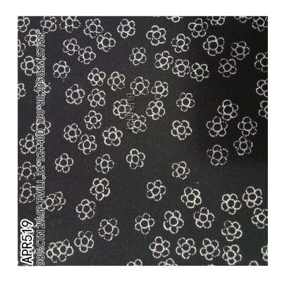 China Organic APR519: COTTON/SPAN TWO FACE TWILL PRINT WITH STOCK for sale