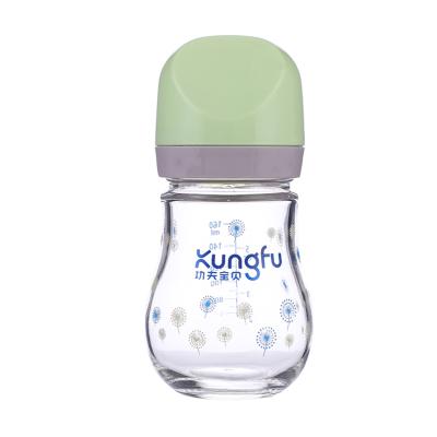 China BPA Free Newborn Wide Neck Newborn Infant 160ml Food Grade Glass Baby Bottle for sale